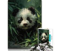 Puzzle da 1000 pezzi con panda nella foresta di bambù per adulti e ragazzi, giocattoli, giochi educativi, antistress, lista dei desideri con Babbo Natale, 38x26cm