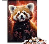Puzzle da 1000 pezzi con panda rosso colorato, per adulti, livello principiante, ideale come regalo di compleanno e per le feste (dimensioni 26x38cm)