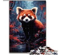 Puzzle da 1000 pezzi con panda rosso colorato, regalo per il divertimento in famiglia, perfetto per le vacanze e le serate di gioco interattive (dimensioni 50x75cm)