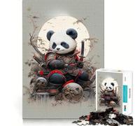 Puzzle da 1000 pezzi con panda rosso e samurai per ragazzi, gioco di logica, ideale per momenti di relax, con taglio preciso e pezzi da collezione (50x75cm)