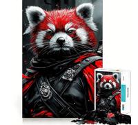 Puzzle da 1000 pezzi con panda rosso guerriero per adulti, stimola la memoria, regala divertimento e tranquillità, con taglio di alta qualità e un regalo memorabile (38x52cm)