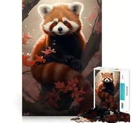 Puzzle da 1000 pezzi con panda rosso nella foresta, ideale per adulti Un giocattolo intelligente e divertente per tutta la famiglia Taglio preciso, opera d'arte (50x75cm)