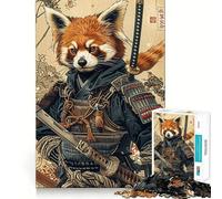 Puzzle da 1000 pezzi con panda rosso samurai per adolescenti, ideale per rafforzare la memoria, per un divertimento rilassante e di qualità, regalo perfetto (38x52cm)