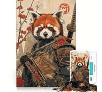 Puzzle da 1000 pezzi con panda rosso samurai per ragazzi, ideale per migliorare la memoria, per un gioco rilassante e divertente, con bordi precisi e un regalo elegante (50x75cm)