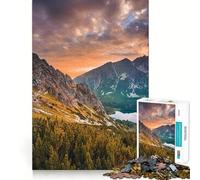 Puzzle da 1000 pezzi con panorama al tramonto sugli Alti Tatra per ragazzi ideale per creare ricordi indimenticabili e trascorrere piacevolmente il tempo libero Bordo pulito Un regalo perfetto 50x75cm
