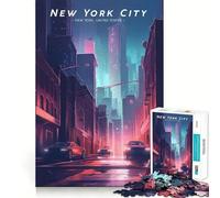Puzzle da 1000 pezzi con panorama di New York per ragazzi, gioco stimolante per la mente, facile da assemblare, regalo elegante (38x52cm)