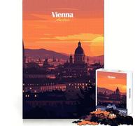 Puzzle da 1000 pezzi con panorama di Vienna al tramonto, ideale per adolescenti Stimola la mente, crea un'atmosfera rilassante e crea un legame speciale Natale gioioso (38x26cm)