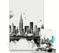 Puzzle da 1000 pezzi con panorama urbano di New York, ideale per adolescenti, un gioco rilassante che stimola la mente e crea un'atmosfera magica, perfetto come regalo per le feste (38x26cm)