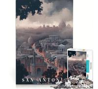 Puzzle da 1000 pezzi con panorama urbano di San Antonio gioco interattivo regalo di compleanno compleanno e Natale 38x26cm