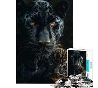 Puzzle da 1000 pezzi con pantera famiglia di animali sfida per l'intelligenza e la concentrazione gioco rilassante e avvincente perfetto come decorazione o regalo per il Secret Santa (75x50cm)