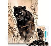 Puzzle da 1000 pezzi con pantera nera,animale asiatico,bordi perfetti,gioco di allenamento mentale,divertimento a ritmo lento,regalo di compleanno 50x75cm