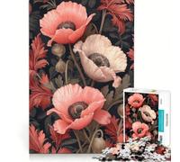 Puzzle da 1000 pezzi con papaveri rossi vintage gioco rompicapo sfida impegnativa ideale come regalo per tutta la famiglia 38x26cm