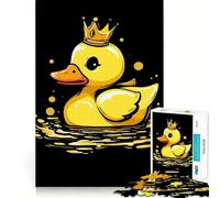 Puzzle da 1000 pezzi con paperella di gomma e corona per adulti e ragazzi, gioco di logica, casa, divertimento, taglio di qualità, regalo classico (50x75cm)