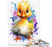 Puzzle da 1000 pezzi con paperelle carine, per adulti, difficoltà elevata, per rafforzare i rapporti tra i membri della famiglia, 1000 pezzi (75x50 cm)