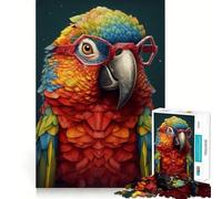 Puzzle da 1000 pezzi con pappagallo e cielo notturno, ideale per ragazzi, per migliorare la memoria, senza stress, con design e assemblaggio rilassanti, un regalo speciale (38x52cm)