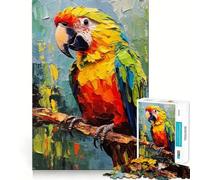 Puzzle da 1000 pezzi con pappagallo e tavolozza di colori, ideale per adolescenti, gioco cognitivo e rilassante, con bordo di alta qualità, perfetto per la lista dei desideri di Babbo Natale (38x26cm)