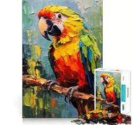 Puzzle da 1000 pezzi con pappagallo e tavolozza di colori, ideale per adulti, un gioco stimolante per la mente, perfetto per giocare in casa Opera d'arte di pregio (50x75cm)