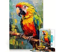 Puzzle da 1000 pezzi con pappagallo e tavolozza per ragazzi, gioco intelligente per tutta la famiglia, assemblaggio con motivo a tema Babbo Natale (38x52cm)