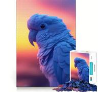 Puzzle da 1000 pezzi con pappagallo e tramonto, ideale per adulti e ragazzi, un rompicapo rilassante, un'attività artistica da assemblare e un regalo speciale (50x75cm)
