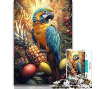 Puzzle da 1000 pezzi con pappagallo nella giungla, per adulti e adolescenti, collezione di giocattoli, giochi intellettuali e artisti, belle arti, 26x38cm
