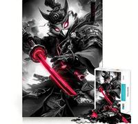 Puzzle da 1000 pezzi con pappagallo samurai e maschera da gufo, ideale per ragazzi, gioco di logica e abilità, rilassante e divertente, con tagli precisi, regalo perfetto (50x75cm)