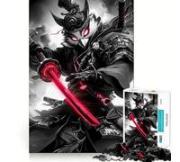 Puzzle da 1000 pezzi con pappagallo samurai e maschera da gufo per ragazzi, gioco stimolante per la mente, rilassante e divertente, con tagli precisi, ideale come regalo festivo (38x52cm)