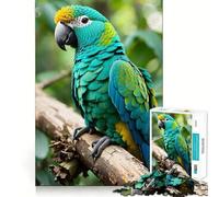 Puzzle da 1000 pezzi con pappagallo turchese, incastro perfetto, arte che stimola la mente, gioco per il relax, decorazione natalizia da parete (38x26cm)
