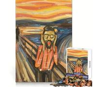 Puzzle da 1000 pezzi con parodia del dipinto Scream per adulti, un rompicapo rilassante per la mente, un'opera d'arte da assemblare, (50x75cm)