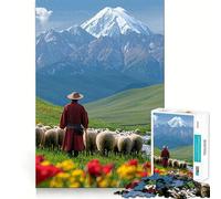 Puzzle da 1000 pezzi con pastore e pecora in un paesaggio montano ideale per adulti e ragazzi per migliorare la memoria favorire il rilassamento e creare un'attività stimolante perfetto come regalo