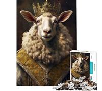 Puzzle da 1000 pezzi con pecora reale antropomorfa sfida di intelligenza giocattolo avvincente giochi per famiglie adatto alle coppie opera d'arte regalo (dimensioni 38x52cm)