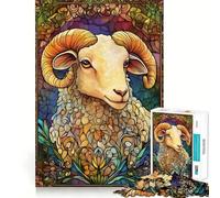 Puzzle da 1000 pezzi con pecore per adulti, gioco di logica, per interni, taglio di precisione, regalo prezioso 38x52cm
