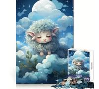 Puzzle da 1000 pezzi con pecorelle per adulti, ideale per allenare la memoria, facile da realizzare e con tagli precisi, perfetto come regalo di Natale (38x52cm)