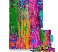 Puzzle da 1000 pezzi con pennellate multicolori per adolescenti, migliora la memoria, passatempo tranquillo, bordi precisi, regalo di compleanno (50x75cm)