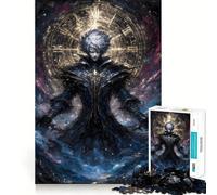 Puzzle da 1000 pezzi con personaggi anime e orologio sullo sfondo,ideale per ragazzi Gioco divertente e coinvolgente,incastro perfetto senza spazi vuoti,perfetto per una serata in famiglia (50x75cm)