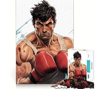 Puzzle da 1000 pezzi con personaggio dei cartoni animati,forte pugile,perfetto per un gioco di sfida artistica e mentale,ideale per il tempo libero e come regalo di compleanno (38x26cm)