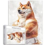Puzzle da 1000 pezzi con personaggio del cane muscoloso per adulti pittura a olio stile arte puzzle impegnativo giochi di attività familiari colorati fai da te puzzle per decorazioni per la casa