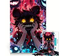 Puzzle da 1000 pezzi con personaggio sorridente e occhi luminosi, ideale per adulti, gioco di logica e antistress, con taglio preciso e perfetto come regalo 38x52cm