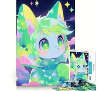Puzzle da 1000 pezzi con personaggio Starry Fox per adolescenti, giocattolo intelligente per momenti di condivisione, taglio preciso, pezzo da collezione artistico 38x26cm
