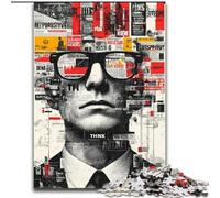 Puzzle da 1000 pezzi con persone che indossano occhiali, puzzle da 1000 pezzi impossibile, giochi educativi e regali per la casa (dimensioni 50x75cm)