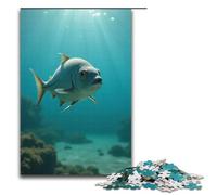 Puzzle da 1000 pezzi con pesci che nuotano in acque poco profonde per adulti puzzle da regalare adolescenti dai 14 anni in su 1000 pezzi (38x26 cm).