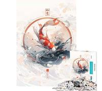 Puzzle da 1000 pezzi con pesci koi Un gioco avvincente per coltivare la pazienza rilassante e stimolante ideale come regalo educativo per il Secret Santa (dimensioni 50x75cm)