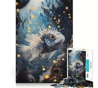 Puzzle da 1000 pezzi con pesci stilizzati in una scena sottomarina, ideale per ragazzi Gioco di logica semplice e divertente, perfetto per il tempo libero Regalo di compleanno 38x52cm