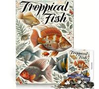 Puzzle da 1000 pezzi con pesci tropicali per ragazzi, ideale per esercitarsi nella logica, divertirsi senza pensieri, con bordi netti e un regalo significativo (50x75cm)