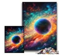 Puzzle da 1000 pezzi con pianeta colorato, puzzle impegnativo per adolescenti, divertente serata di giochi in famiglia, dimensioni 26x38cm.