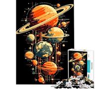 Puzzle da 1000 pezzi con pianeti colorati nello spazio Divertimento a casa decorazione murale gioco pratico per ragazzi dai 14 anni in su (38x52cm)
