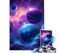 Puzzle da 1000 pezzi con pianeti e nebulosa sullo sfondo impegnativo da completare gioco educativo difficile adatto a persone dai 14 anni in su (38x26cm)
