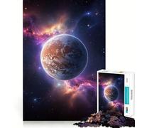 Puzzle da 1000 pezzi con pianeti Mercurio e nebulose per ragazzi, gioco di logica e divertimento semplice con bordi lisci, regalo elegante (38x26cm)