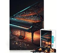 Puzzle da 1000 pezzi con pianoforte colorato per adulti e ragazzi, ideale per stimolare la memoria, favorire la calma e favorire la fuga dalla realtà, con taglio liscio e un regalo speciale (50x75cm)