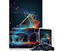 Puzzle da 1000 pezzi con pianoforte colorato per adulti e ragazzi, ideale per stimolare la memoria, favorire la calma e favorire la fuga dalla realtà, con taglio liscio e un regalo speciale (50x75cm)