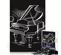 Puzzle da 1000 pezzi con pianoforte colorato per adulti e ragazzi, ideale per stimolare la memoria, favorire la calma e favorire la fuga dalla realtà, con taglio liscio e un regalo speciale (50x75cm)